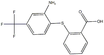 2-氨基-4-三氟甲基-2'-羧基二苯硫醚 结构式