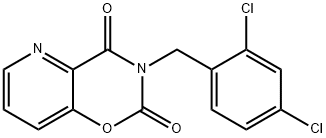 3-(2,4-dichlorobenzyl)-2H-pyrido[2,3-e][1,3]oxazine-2,4(3H)-dione 结构式