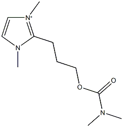 3-(1,3-dimethyl-1H-imidazol-3-ium-2-yl)propyl dimethylcarbamate 结构式