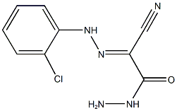 2-[(2-chlorophenyl)hydrazono]-2-cyanoacetohydrazide 结构式