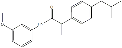 2-(4-isobutylphenyl)-N-(3-methoxyphenyl)propanamide 结构式