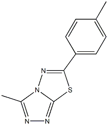 3-methyl-6-(4-methylphenyl)[1,2,4]triazolo[3,4-b][1,3,4]thiadiazole 结构式