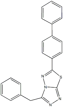 3-benzyl-6-[1,1'-biphenyl]-4-yl[1,2,4]triazolo[3,4-b][1,3,4]thiadiazole 结构式