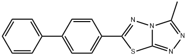 6-[1,1'-biphenyl]-4-yl-3-methyl[1,2,4]triazolo[3,4-b][1,3,4]thiadiazole 结构式