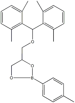 bis(2,6-dimethylphenyl)methyl [2-(4-methylphenyl)-1,3,2-dioxaborolan-4-yl]methyl ether 结构式