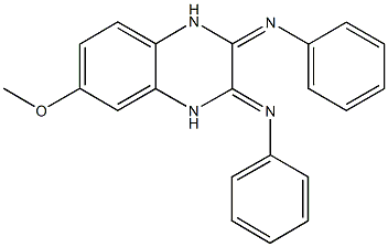 N-[6-methoxy-3-(phenylimino)-1,4-dihydro-2-quinoxalinylidene]-N-phenylamine 结构式