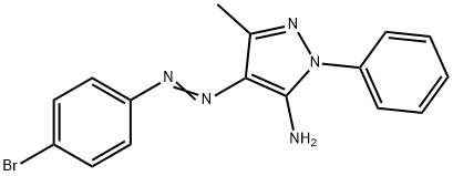 4-[(4-bromophenyl)diazenyl]-3-methyl-1-phenyl-1H-pyrazol-5-amine 结构式