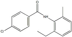 4-chloro-N-(2-ethyl-6-methylphenyl)benzamide 结构式