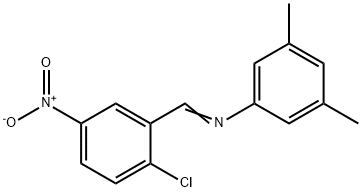 N-(2-chloro-5-nitrobenzylidene)-3,5-dimethylaniline 结构式