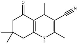 2,4,7,7-tetramethyl-5-oxo-1,4,5,6,7,8-hexahydro-3-quinolinecarbonitrile 结构式