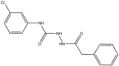 N-(3-chlorophenyl)-2-(phenylacetyl)hydrazinecarboxamide 结构式