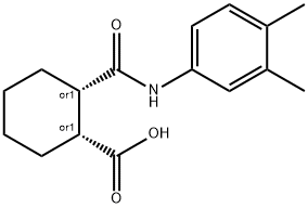 2-[(3,4-dimethylanilino)carbonyl]cyclohexanecarboxylic acid 结构式