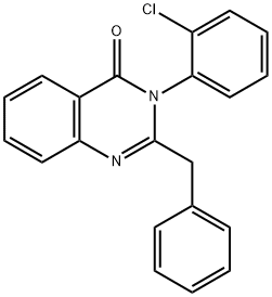 2-benzyl-3-(2-chlorophenyl)-4(3H)-quinazolinone 结构式