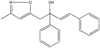 1-(3-methyl-5-isoxazolyl)-2,4-diphenyl-3-buten-2-ol 结构式