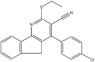 4-(4-chlorophenyl)-2-ethoxy-5H-indeno[1,2-b]pyridine-3-carbonitrile 结构式