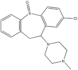 1-(8-chloro-5-oxido-10,11-dihydrodibenzo[b,f]thiepin-10-yl)-4-methylpiperazine 结构式