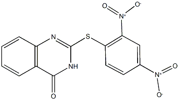 2-({2,4-bisnitrophenyl}sulfanyl)-4(1H)-quinazolinone 结构式