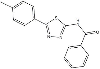 N-(5-(对甲苯基)-1,3,4-噻二唑-2-基)苯甲酰胺 结构式