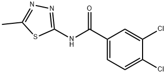 3,4-dichloro-N-(5-methyl-1,3,4-thiadiazol-2-yl)benzamide 结构式