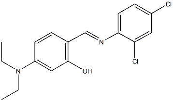 2-{[(2,4-dichlorophenyl)imino]methyl}-5-(diethylamino)phenol 结构式