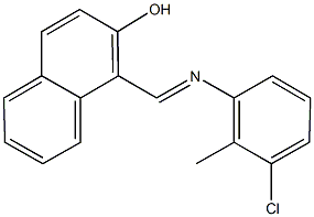 1-{[(3-chloro-2-methylphenyl)imino]methyl}-2-naphthol 结构式