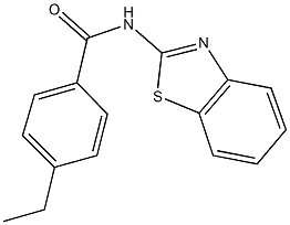 N-(1,3-benzothiazol-2-yl)-4-ethylbenzamide 结构式