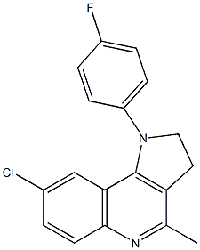 8-chloro-1-(4-fluorophenyl)-4-methyl-2,3-dihydro-1H-pyrrolo[3,2-c]quinoline 结构式