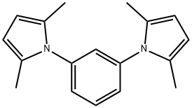 1-[3-(2,5-dimethyl-1H-pyrrol-1-yl)phenyl]-2,5-dimethyl-1H-pyrrole 结构式