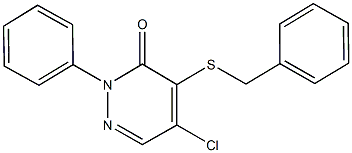 4-(benzylsulfanyl)-5-chloro-2-phenyl-3(2H)-pyridazinone 结构式