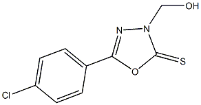 5-(4-chlorophenyl)-3-(hydroxymethyl)-1,3,4-oxadiazole-2(3H)-thione 结构式