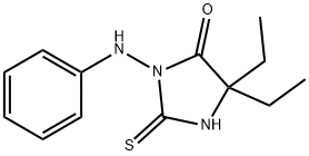 3-anilino-5,5-diethyl-2-thioxo-4-imidazolidinone 结构式