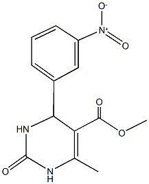 methyl 4-{3-nitrophenyl}-6-methyl-2-oxo-1,2,3,4-tetrahydro-5-pyrimidinecarboxylate 结构式