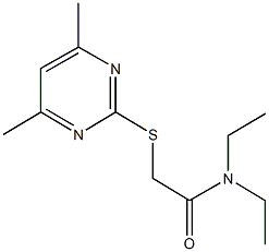 2-[(4,6-dimethyl-2-pyrimidinyl)sulfanyl]-N,N-diethylacetamide 结构式