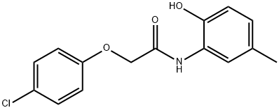 2-(4-chlorophenoxy)-N-(2-hydroxy-5-methylphenyl)acetamide 结构式