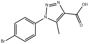 1-(4-溴苯基)-5-甲基-1H-1,2,3-三唑-4-羧酸 结构式