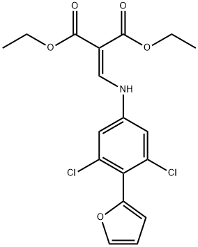 diethyl 2-{[3,5-dichloro-4-(2-furyl)anilino]methylene}malonate 结构式