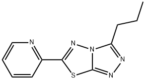 3-propyl-6-(2-pyridinyl)[1,2,4]triazolo[3,4-b][1,3,4]thiadiazole 结构式