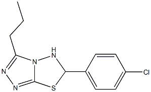 6-(4-chlorophenyl)-3-propyl-5,6-dihydro[1,2,4]triazolo[3,4-b][1,3,4]thiadiazole 结构式