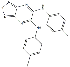 N~5~,N~6~-bis(4-iodophenyl)[1,2,5]oxadiazolo[3,4-b]pyrazine-5,6-diamine 结构式