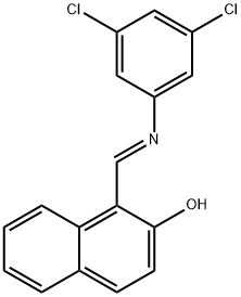 1-{[(3,5-dichlorophenyl)imino]methyl}-2-naphthol 结构式