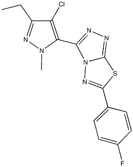 3-(4-chloro-3-ethyl-1-methyl-1H-pyrazol-5-yl)-6-(4-fluorophenyl)[1,2,4]triazolo[3,4-b][1,3,4]thiadiazole 结构式