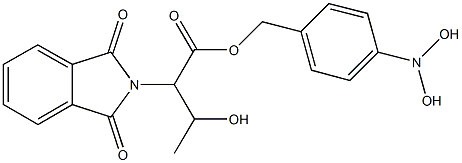 4-(dihydroxyamino)benzyl 2-(1,3-dioxo-1,3-dihydro-2H-isoindol-2-yl)-3-hydroxybutanoate 结构式