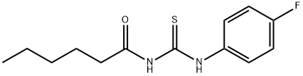 N-(4-fluorophenyl)-N'-hexanoylthiourea 结构式