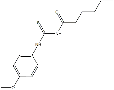 N-hexanoyl-N'-(4-methoxyphenyl)thiourea 结构式