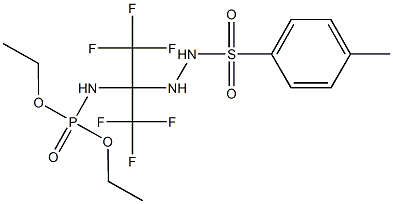 diethyl 2,2,2-trifluoro-1-{2-[(4-methylphenyl)sulfonyl]hydrazino}-1-(trifluoromethyl)ethylamidophosphate 结构式