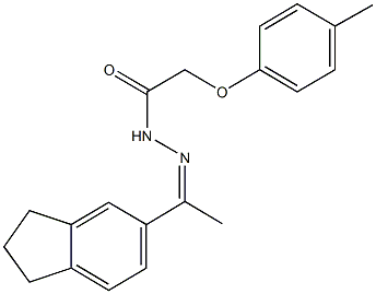 N'-[1-(2,3-dihydro-1H-inden-5-yl)ethylidene]-2-(4-methylphenoxy)acetohydrazide 结构式