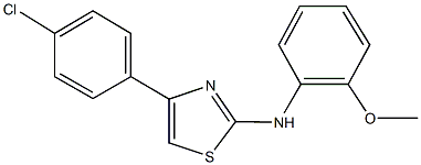 N-[4-(4-chlorophenyl)-1,3-thiazol-2-yl]-N-(2-methoxyphenyl)amine 结构式