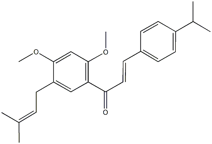 1-[2,4-dimethoxy-5-(3-methyl-2-butenyl)phenyl]-3-(4-isopropylphenyl)-2-propen-1-one 结构式