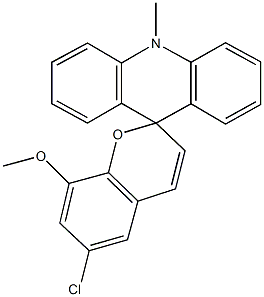 6'-chloro-8'-methoxy-10-methyl-9,10-dihydrospiro[acridine-9,2'-(2'H)-chromene] 结构式