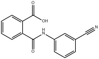 2-[(3-cyanoanilino)carbonyl]benzoic acid 结构式